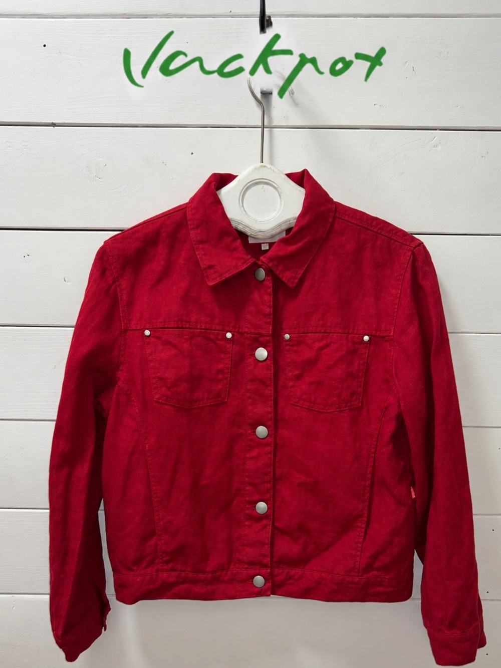 Jackpot 100% Linen Jacket – Red – Size 2